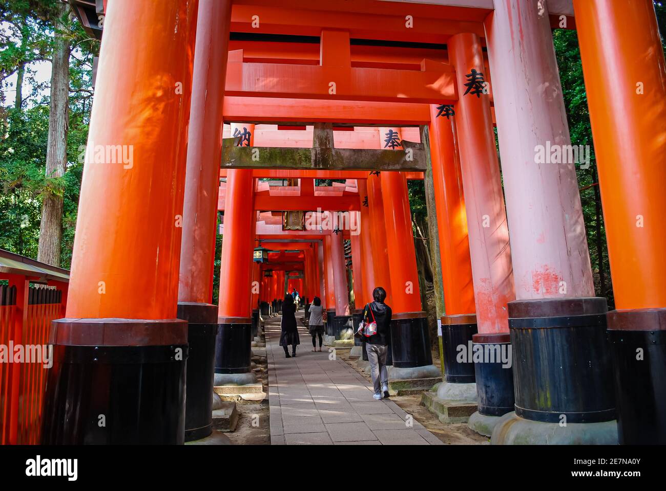 Sanctuaire Fushimi Inari, Kyoto, Japon Banque D'Images