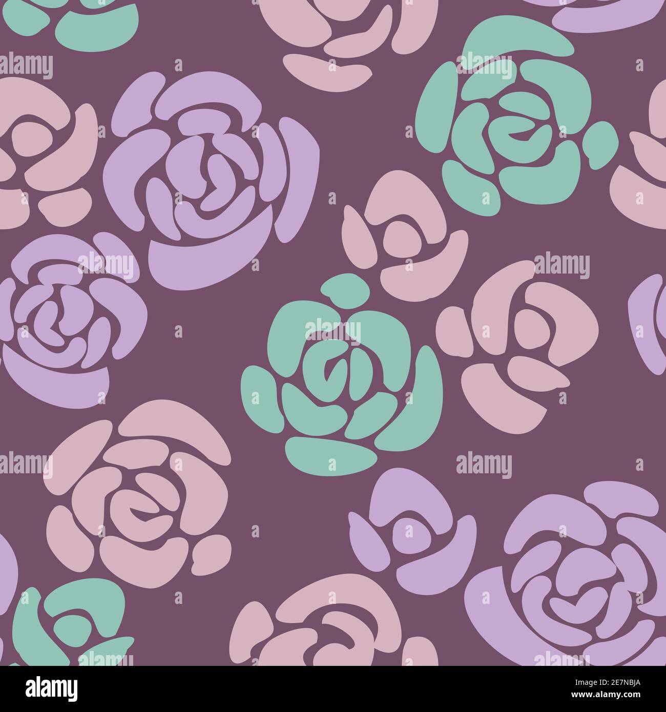 Motif vectoriel sans couture de fleurs roses abstraites. Motif fleuri moderne et coloré avec roses. Illustration de Vecteur