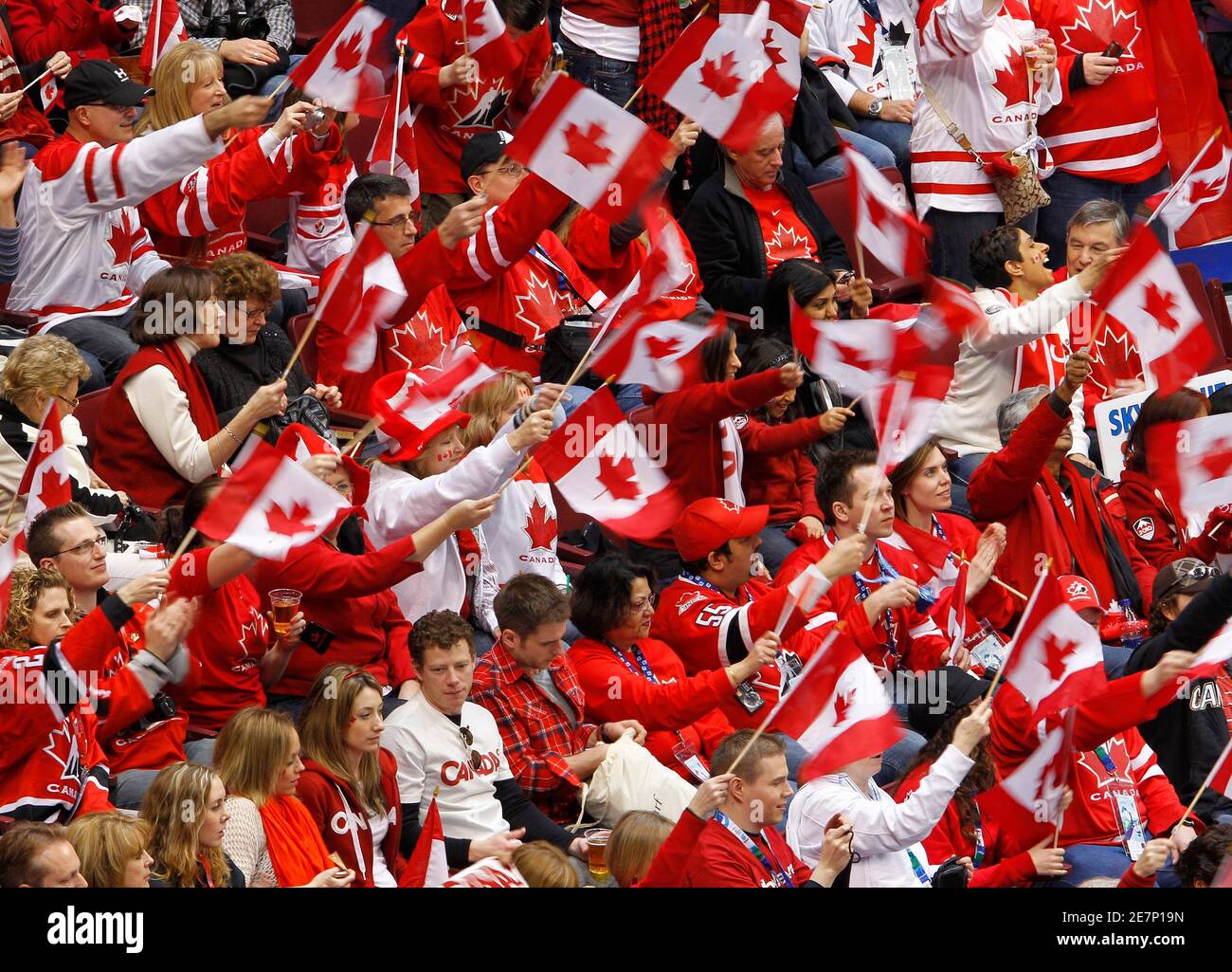 Hockey féminin canadien olympique 2010 Banque de photographies et d