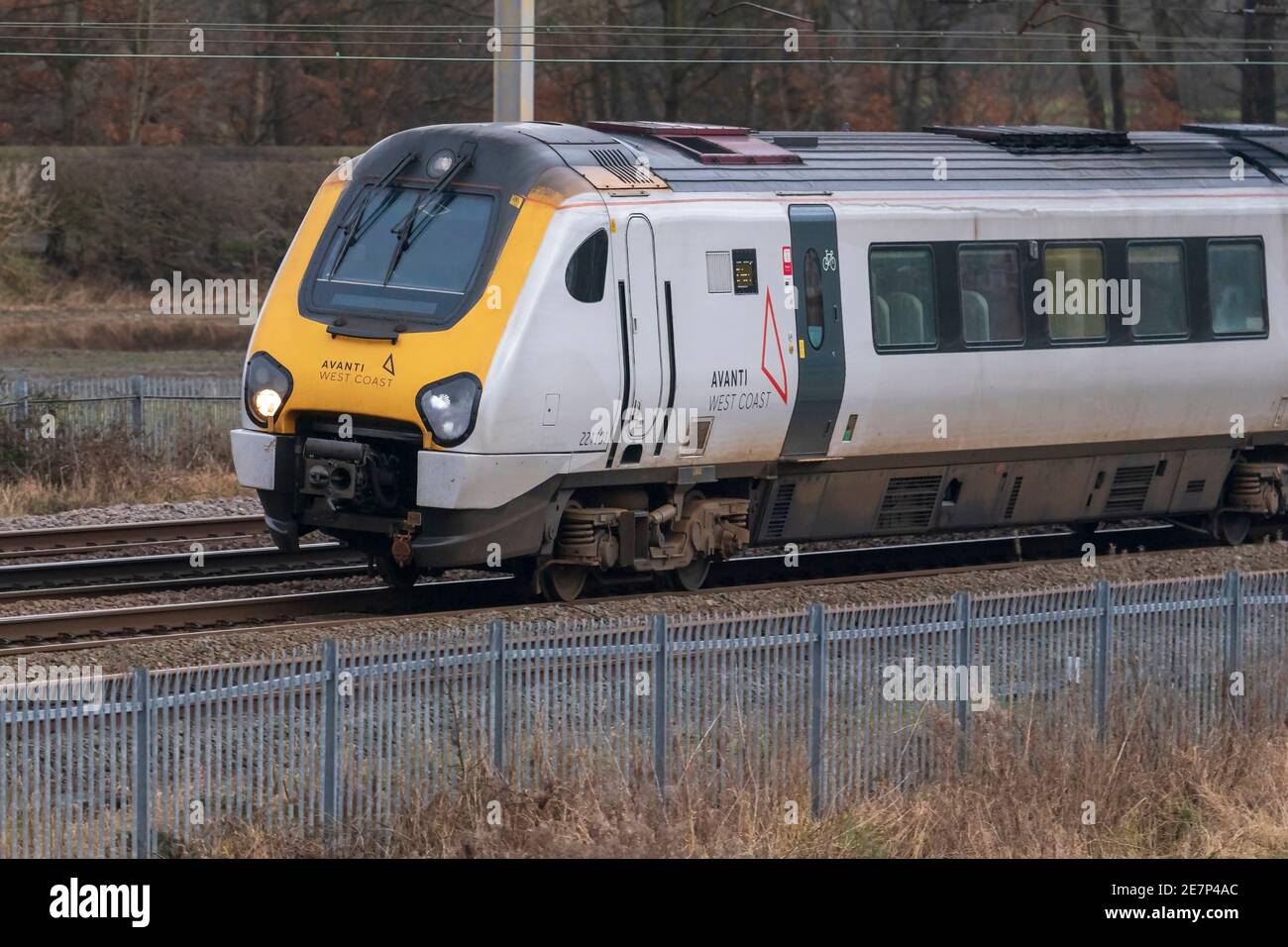 Garniture intérieure du train d'unités multiples Avanti Super Voyager diesel-lectric numéro 221101 récemment rénovée. Banque D'Images