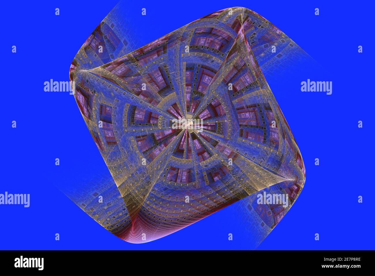 Blue Physics Education Fractal logo arrière-plan page Web toile de fond fond d'écran Banque D'Images