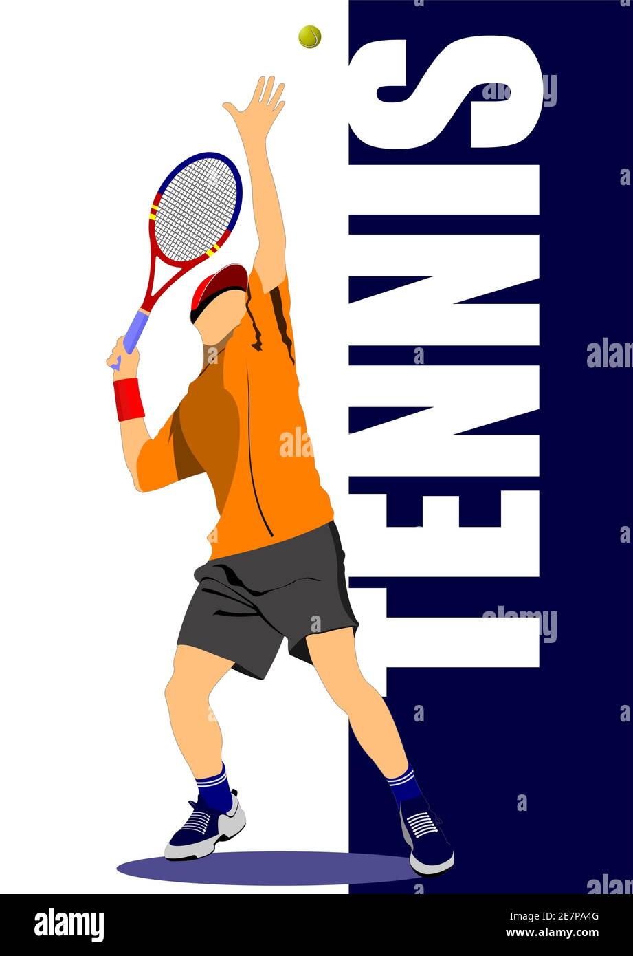 L'affiche de tennis. Illustration Vecteur de couleur pour les concepteurs  Image Vectorielle Stock - Alamy