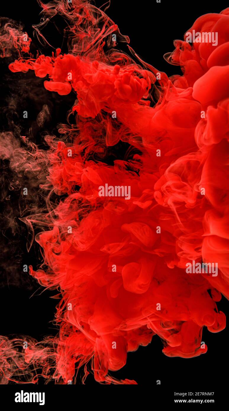 Texture abstraite rouge sur noir. Banque D'Images
