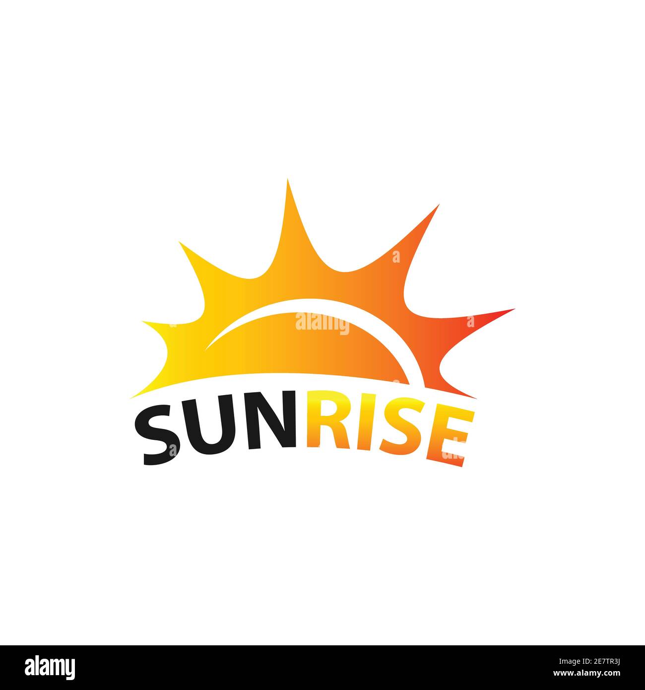 Modèle avec logo Sunrise. Image vectorielle de modèle de modèle d'illustration du logo Sun Illustration de Vecteur