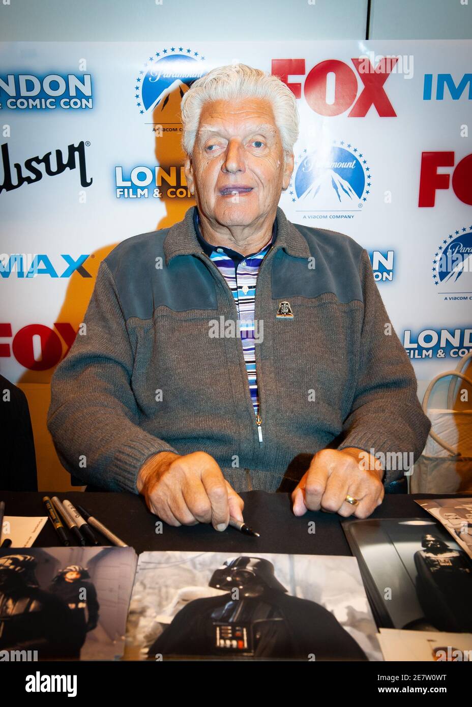 David Prowse fréquente le London Comic con 2014, Earls court, Londres Banque D'Images