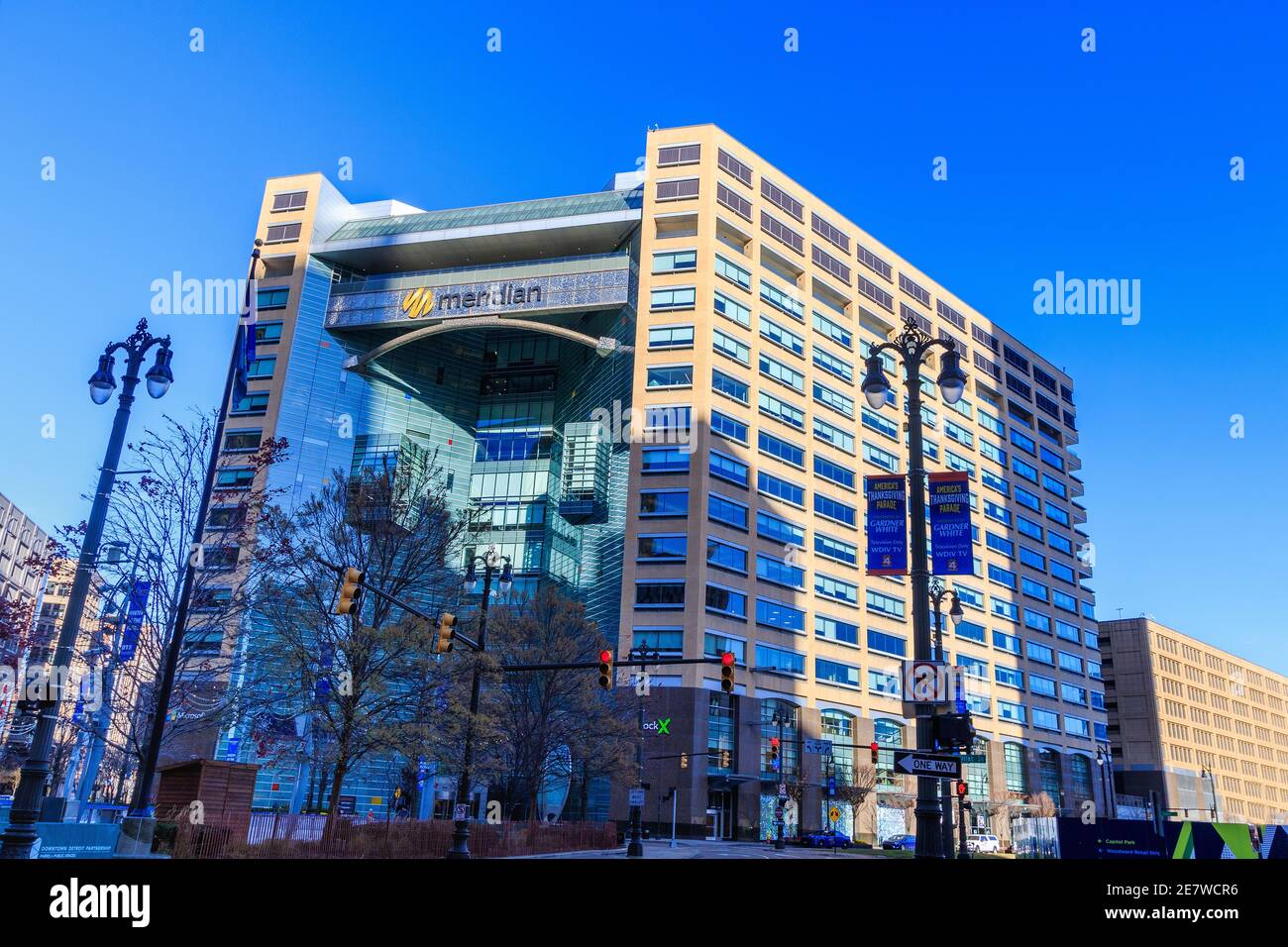 DETROIT, MI, États-Unis - 10 NOVEMBRE : One Campus Martius le 10 novembre 2020 dans le centre-ville de Detroit, Michigan. Banque D'Images