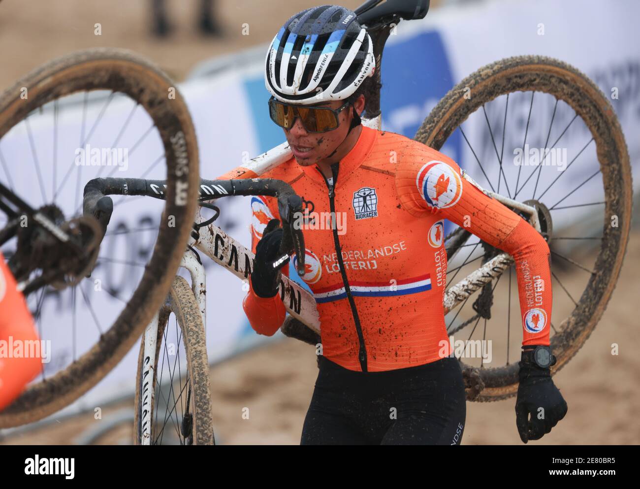 Ceylin Del Carmen Alvarado des pays-Bas lors des Championnats du monde Cyclo-Cross 2021 de l'UCI, Women Elite, le 30 janvier 2021 à Ostende, Belgique - photo Fabien Boukla / DPPI / LiveMedia Banque D'Images