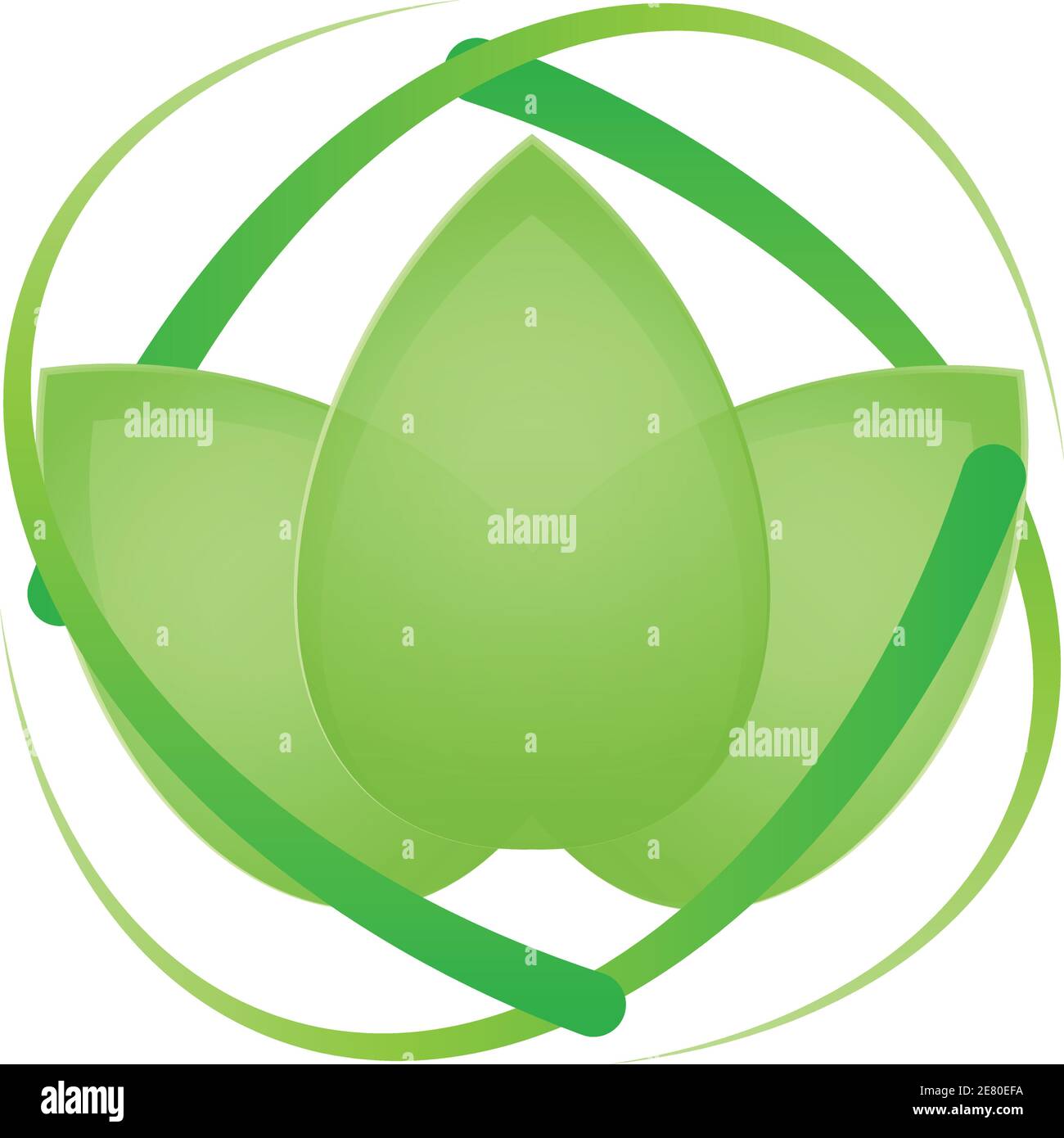 Feuilles, plante, naturopathe, spa, logo, icône Illustration de Vecteur