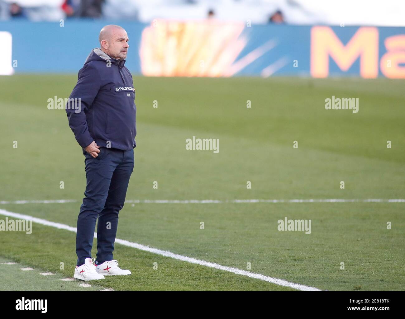 Paco Lopez, entraîneur en chef de Levante pendant la ligue espagnole, la Liga Santander, match de football joué entre Real Madrid et Levante UD à Ciudad Deportiva Real Madrid le 30 janvier 2021, à Valdebebas, Madrid, Espagne. / LM Banque D'Images