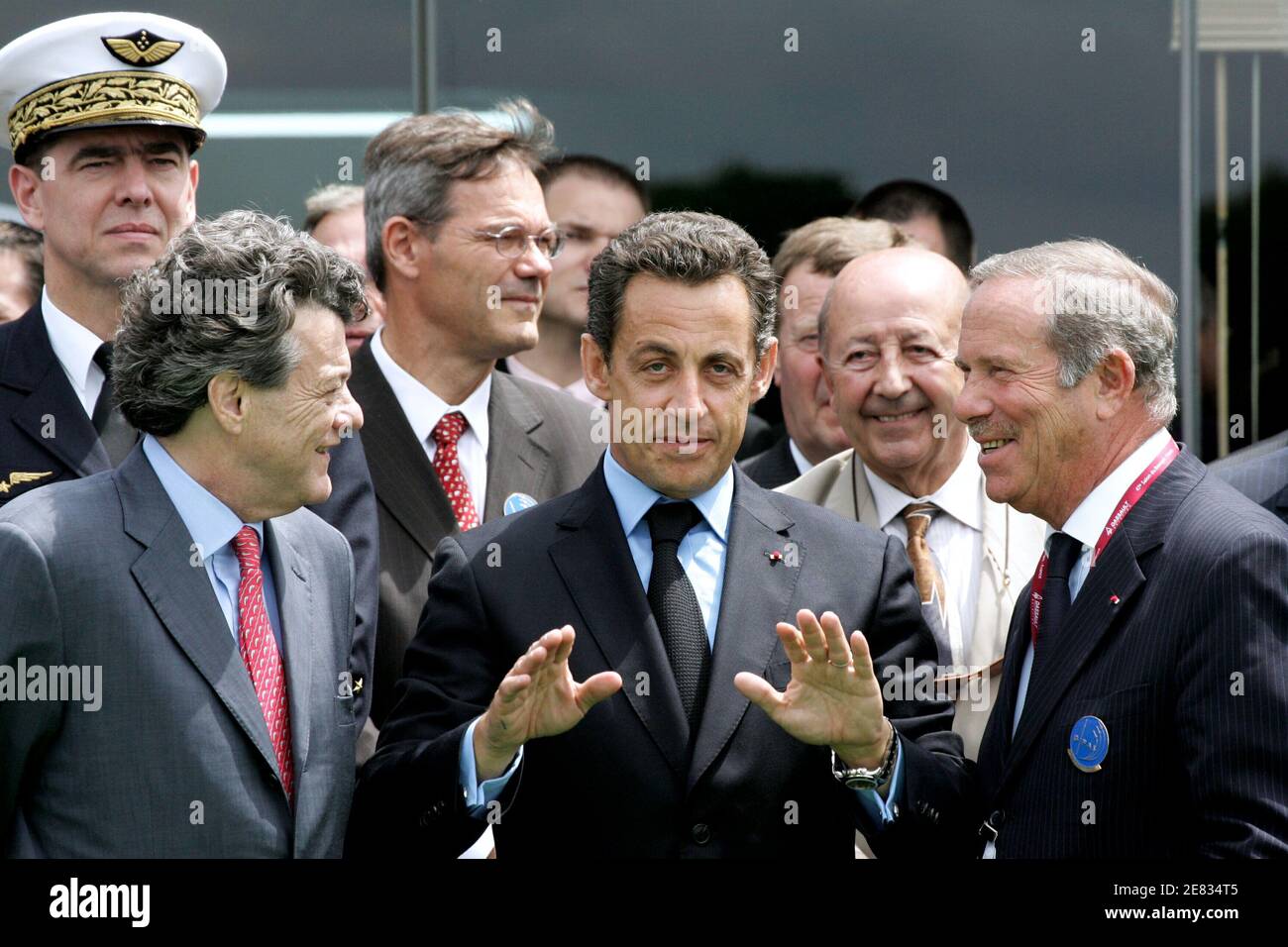 Nicolas Sarkozy visite le 47e salon de l'Air de Paris - le Bourget Banque D'Images