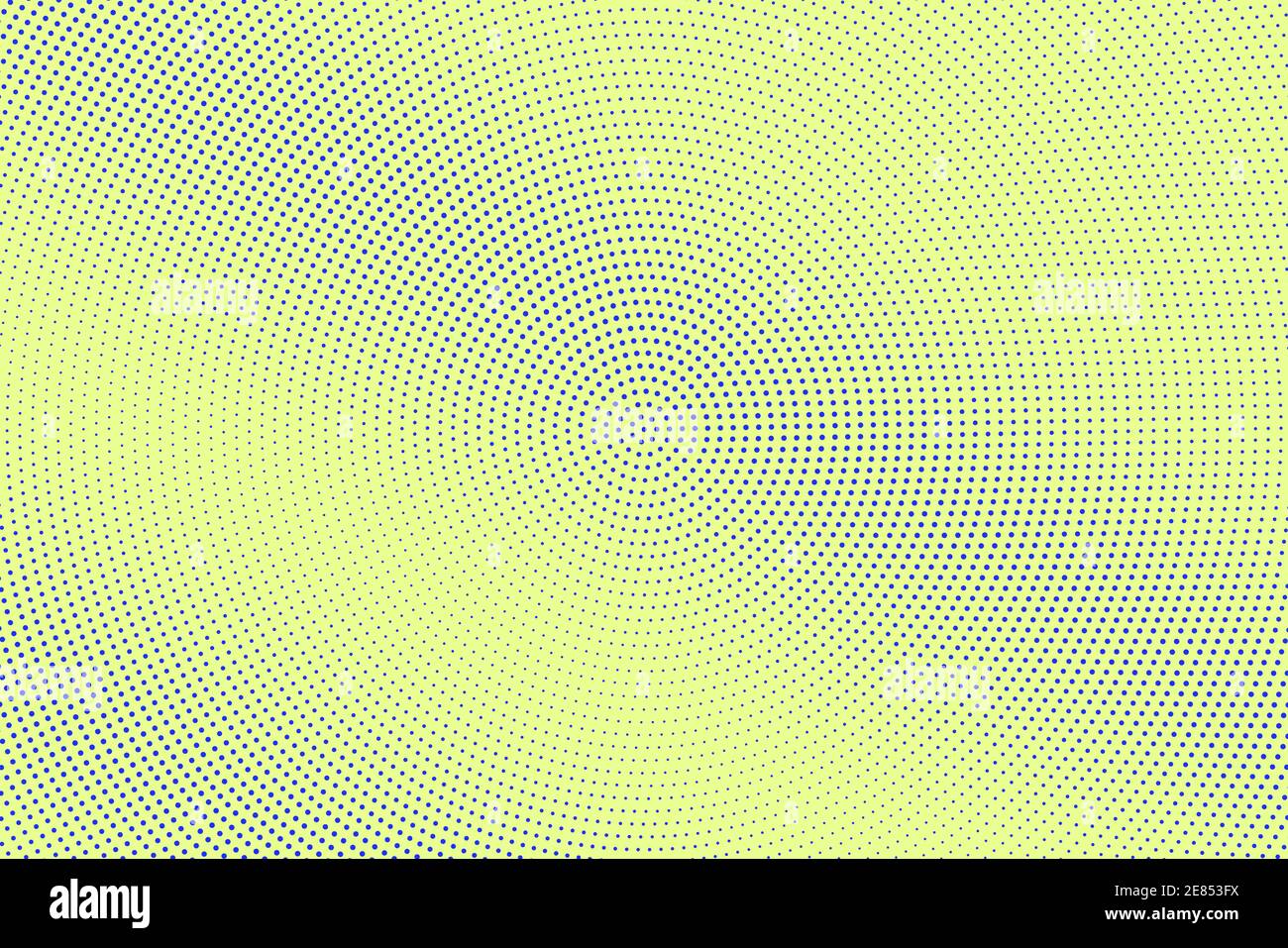 Arrière-plan vectoriel de demi-teinte en pointillés bleus et jaunes. Texture numérique en demi-teinte subtile. Dégradé de points décoloré. Superposition d'effets de bande dessinée. Motif de points rétro activé Illustration de Vecteur