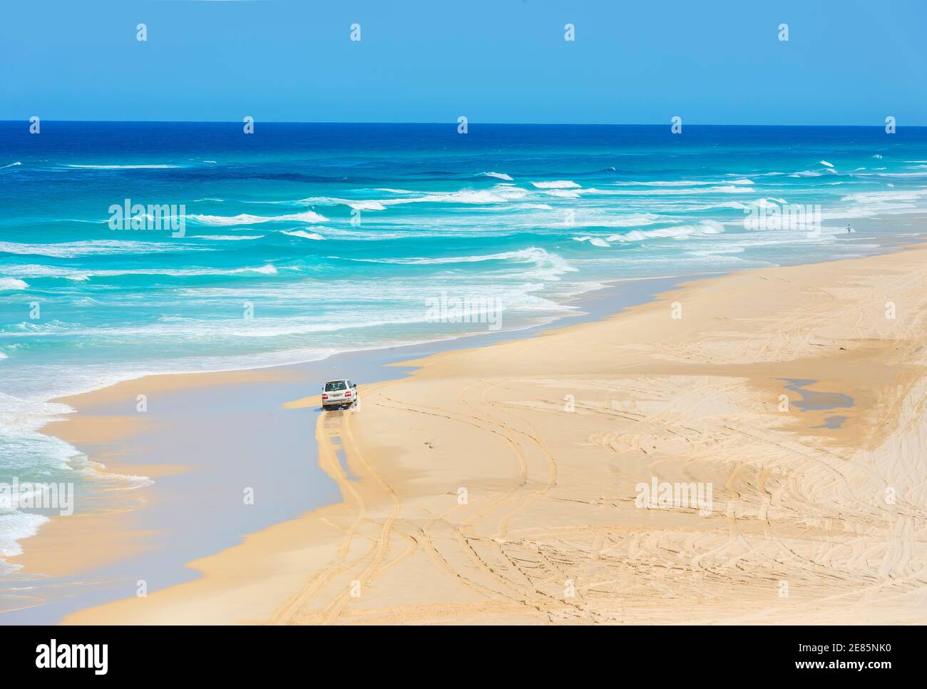 Soixante cinq Mile Beach, Fraser Island, Queensland, Australie Banque D'Images