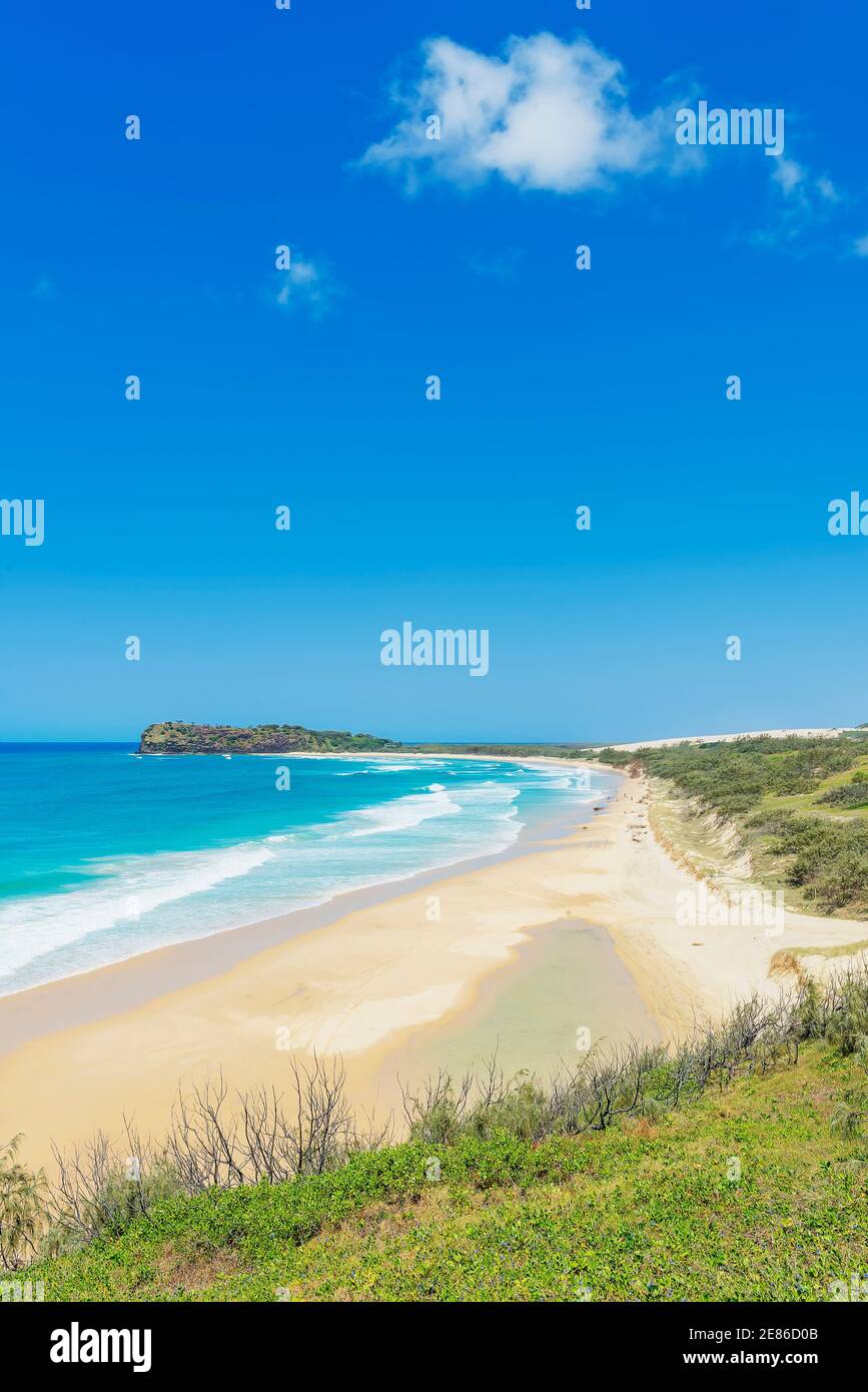 Soixante cinq Mile Beach, Great Sandy National Park, Fraser Island, Queensland, Australie Banque D'Images