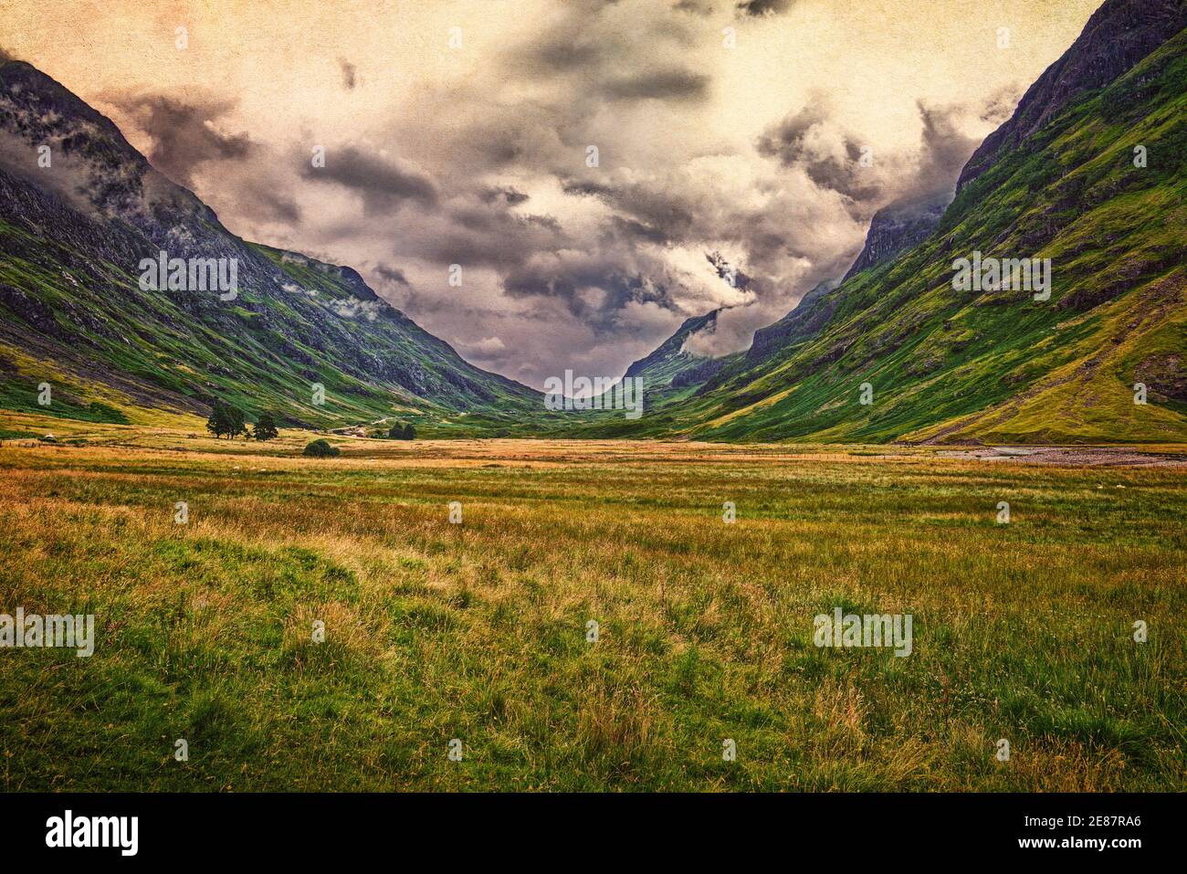Vallée de Glencoe sous le nuage Banque D'Images
