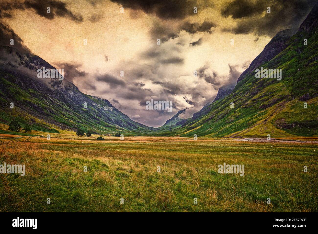 Vallée de Glencoe sous le nuage Banque D'Images