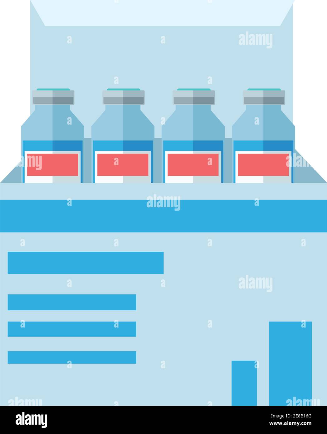 covid19 vaccins virus flacons emballage boîte vecteur illustration design Illustration de Vecteur