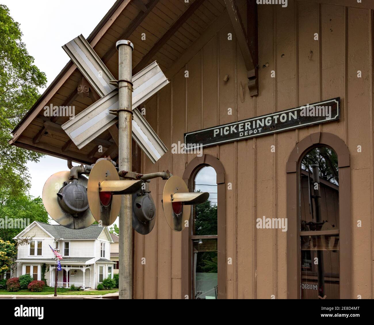 Pickerington, Ohio/USA-juin 9. 2019 : fermeture du dépôt historique de Pickerington a en 1958, lorsque le service de transport de passagers et de fret a été interrompu. Banque D'Images