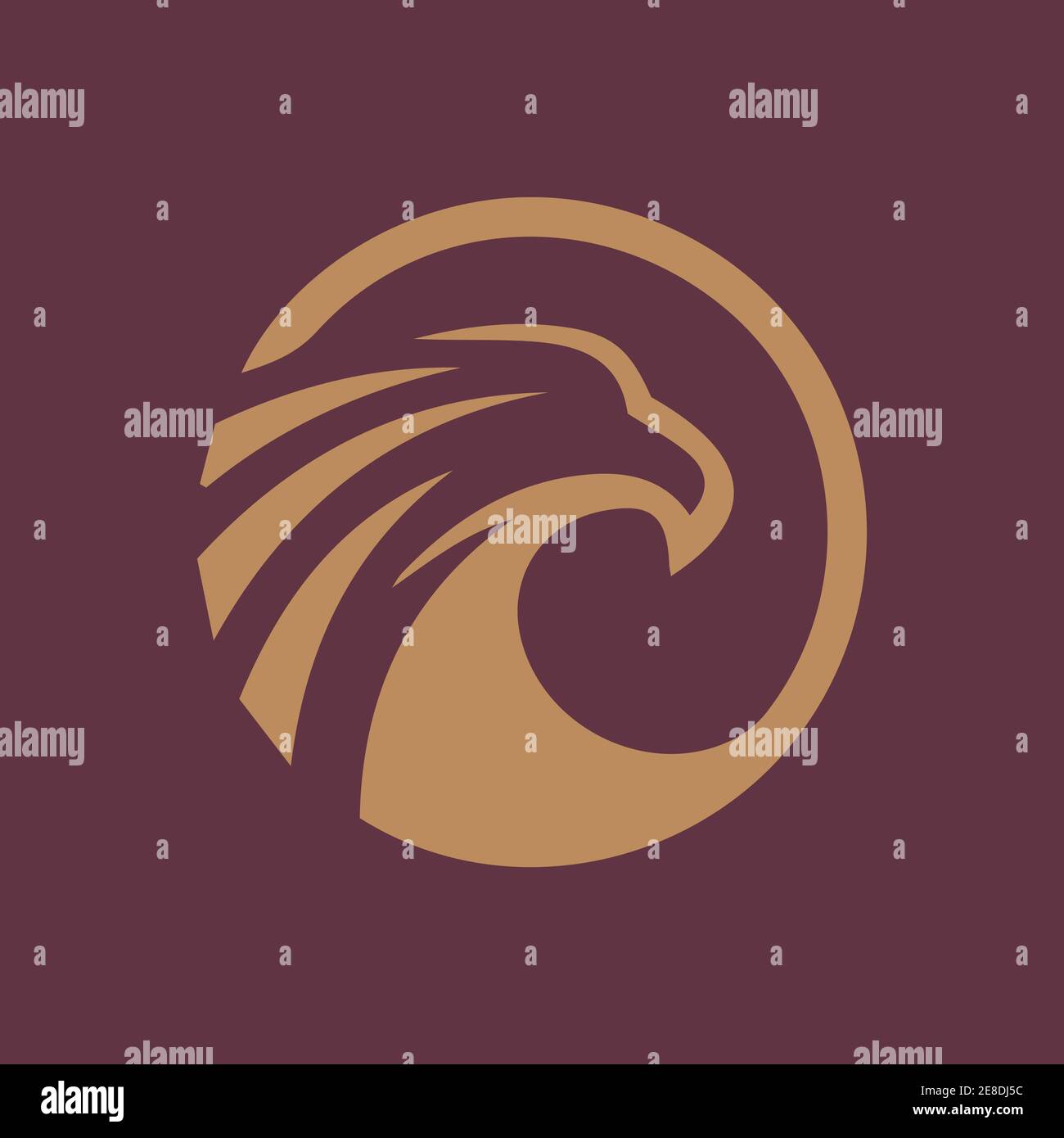 Motif et vecteur du logo Hawk eagle Illustration de Vecteur