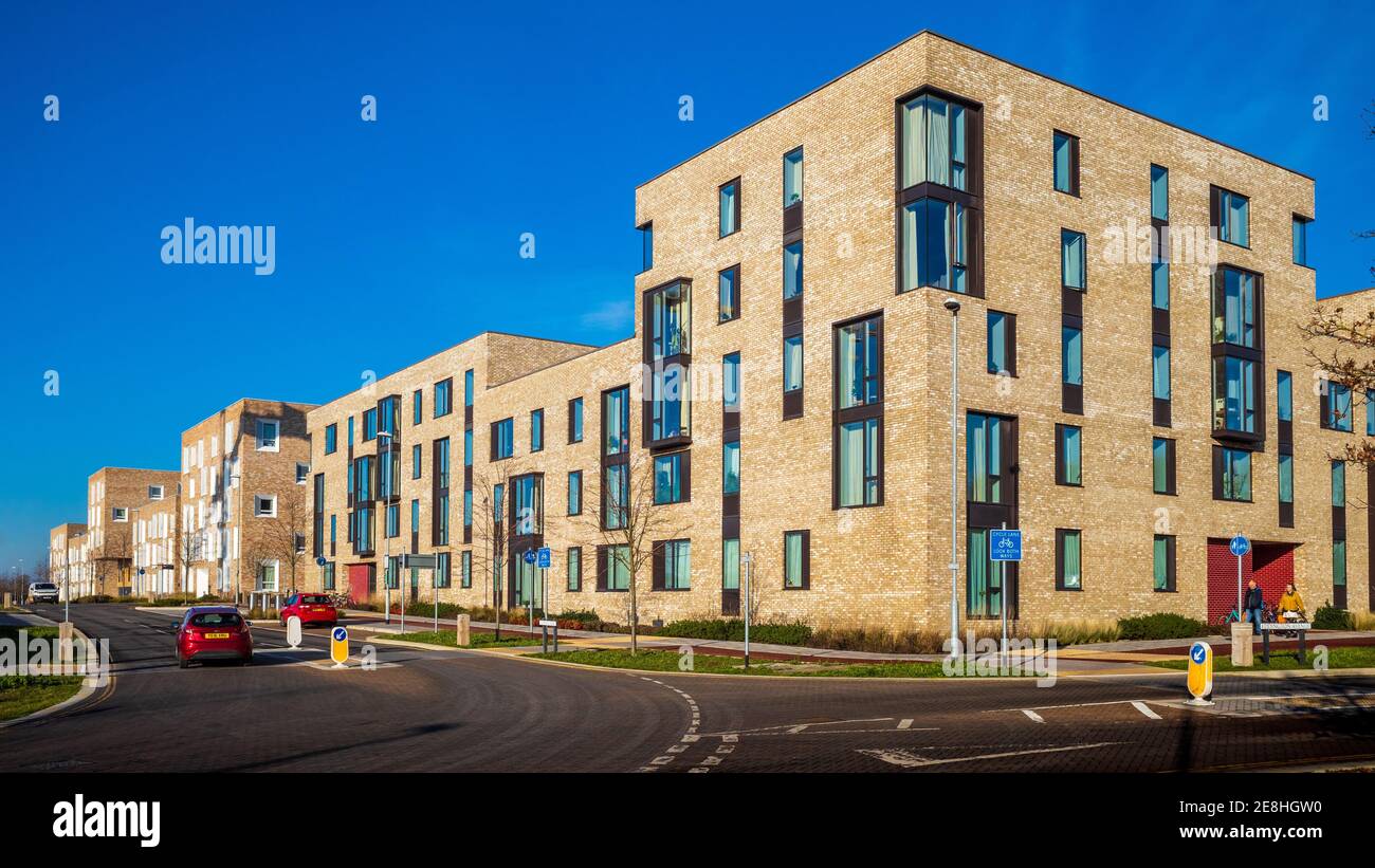 Cambridge - Eddington Eddington est un développement de logement par l'Université de Cambridge visant à réduire le surpeuplement à Cambridge. Ouvert en 2017 Banque D'Images