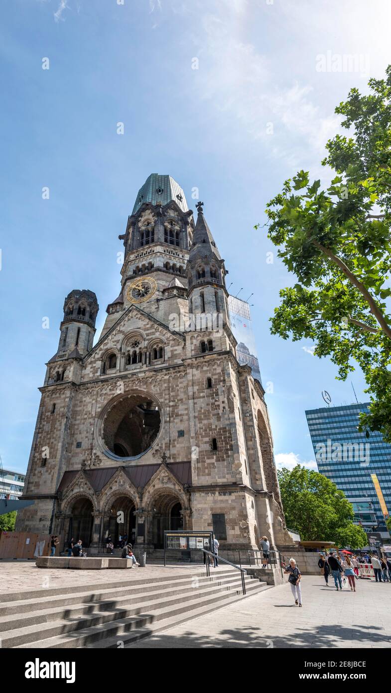 Kaiser Wilhelm Memorial Church, Charlottenburg, Berlin, Allemagne Banque D'Images