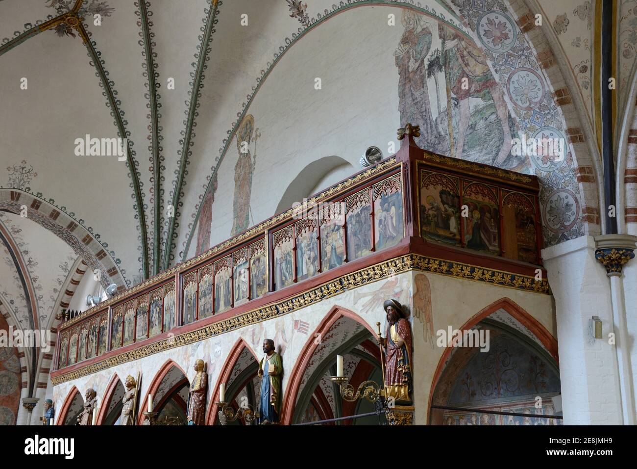 Hôpital Heiligen Geist, salle de l'église, Luebeck, Schleswig-Holstein, Allemagne Banque D'Images