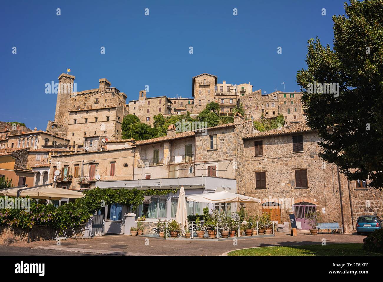 Vue d'ensemble du centre historique de Bolsena, Italie Banque D'Images