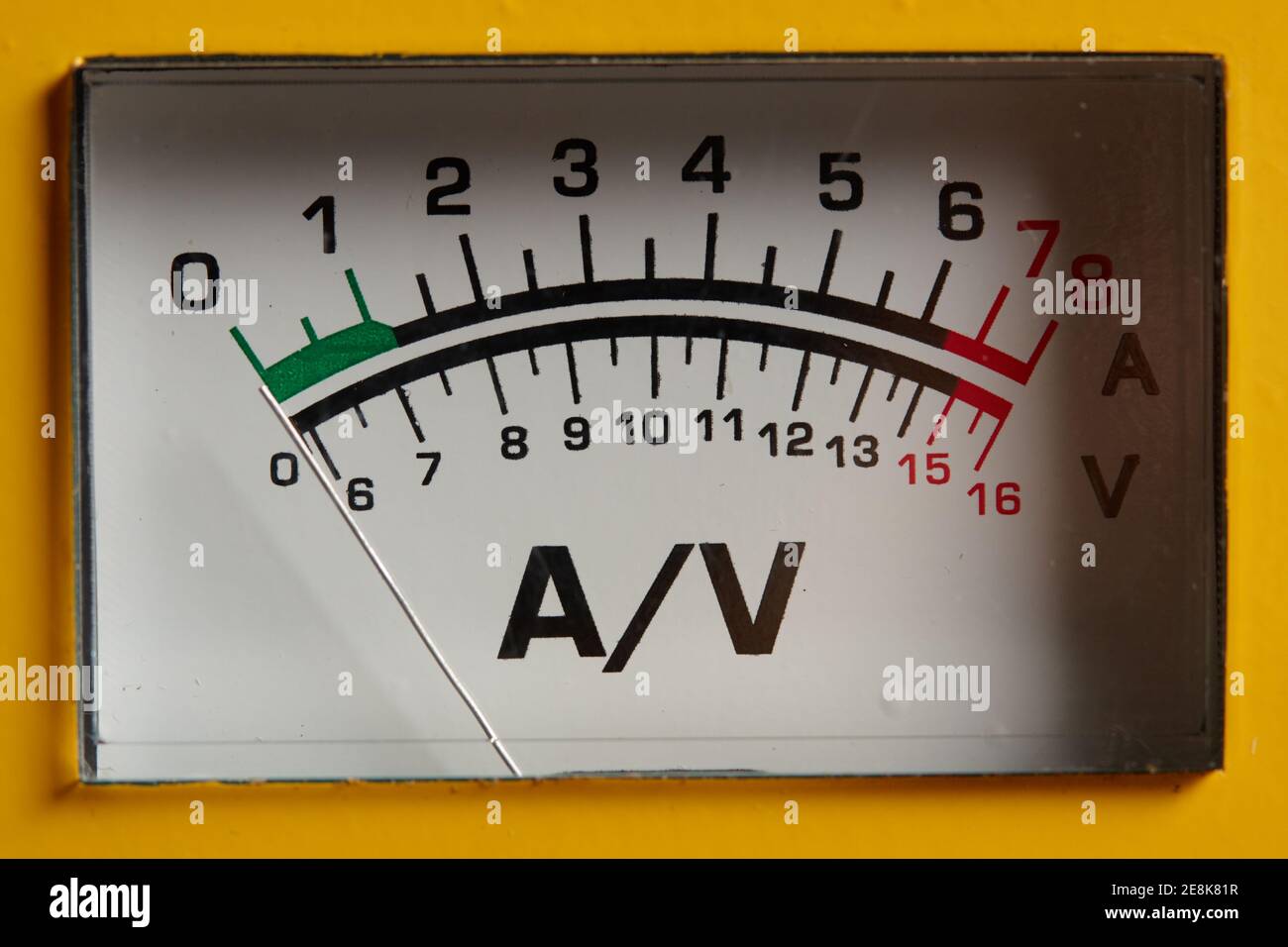 ampèremètre analogique et voltmètre. gros plan. équipement de mesure Banque D'Images