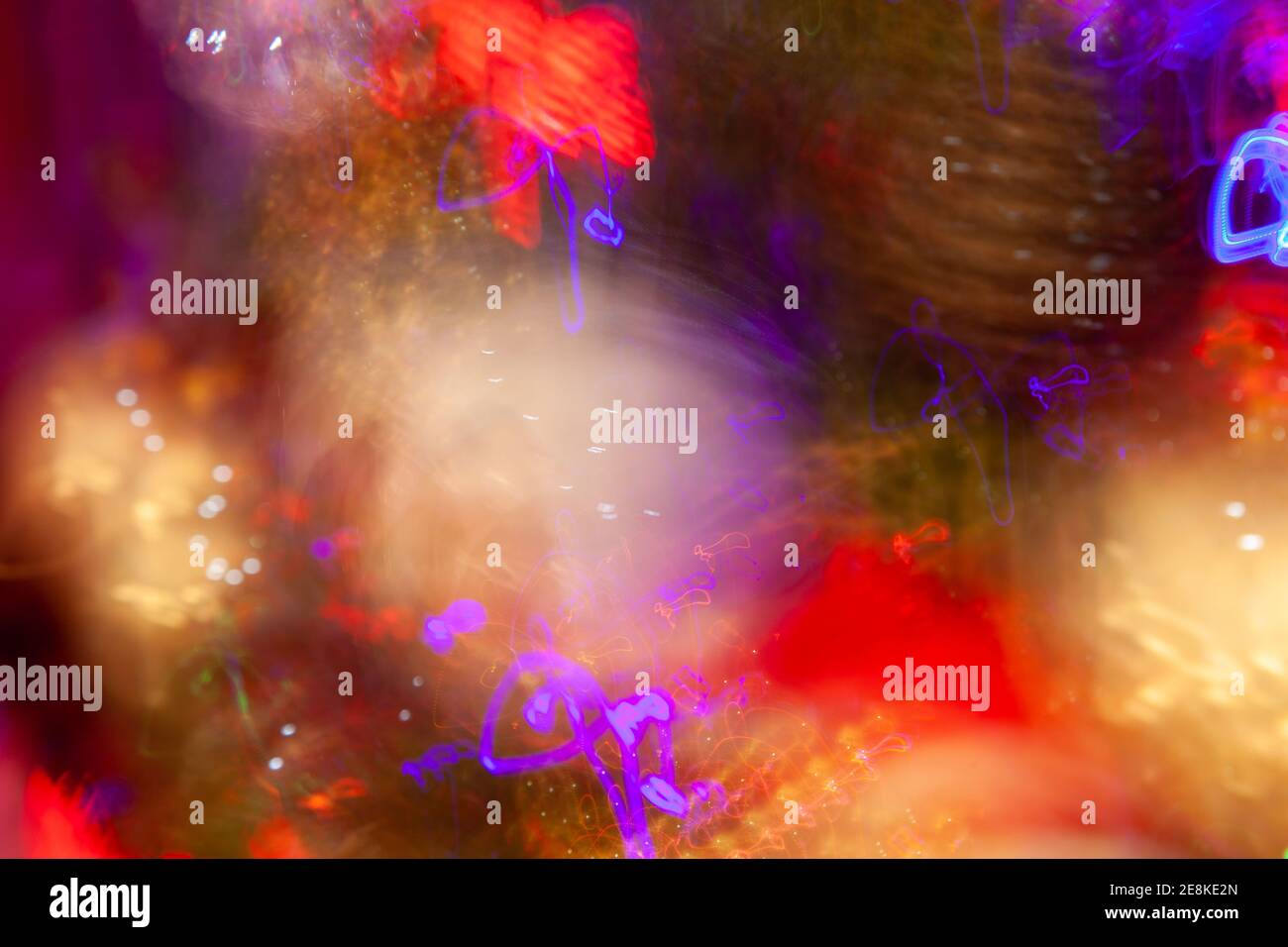 motifs abstraits et squiggly multicolores Banque D'Images