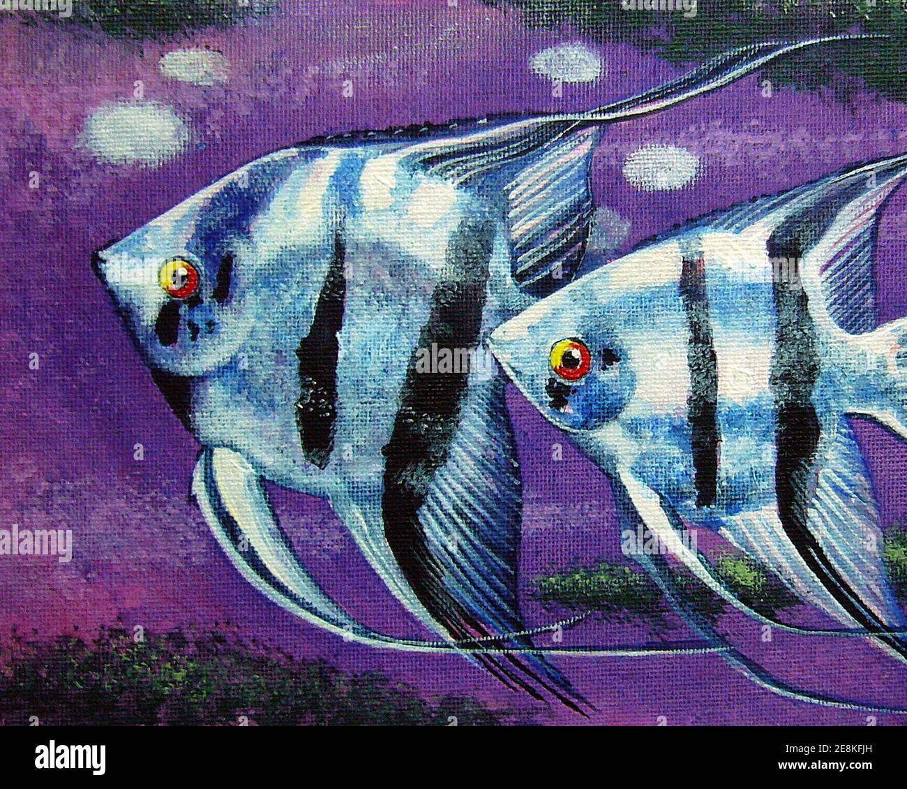 Peinture à l'huile de Fancy Angel photos de poissons Austiciousness Banque D'Images