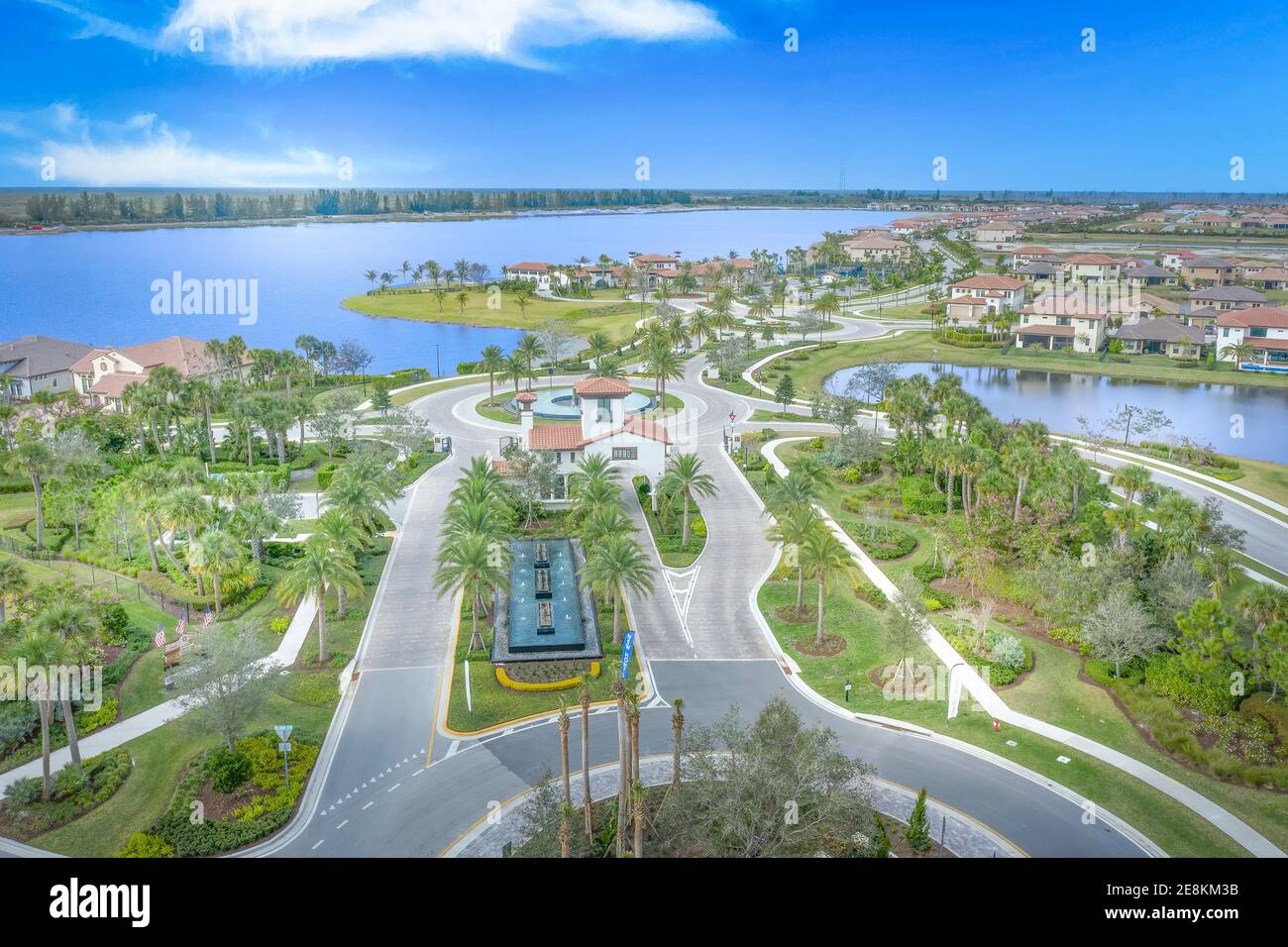 Un nouveau projet de construction à Parkland, en Floride, juste au nord de Coral Springs. Banque D'Images