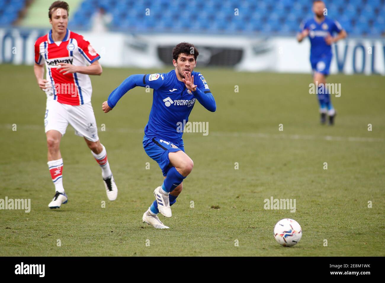 Carles Alena de Getafe lors du championnat d'Espagne la Liga match de football entre Getafe CF et Deportivo Alaves le 31 janvier 2021 au Colisée Alfonso Perez à Getafe près de Madrid, Espagne - photo Oscar J Barroso / Espagne DPPI / DPPI / LM Banque D'Images