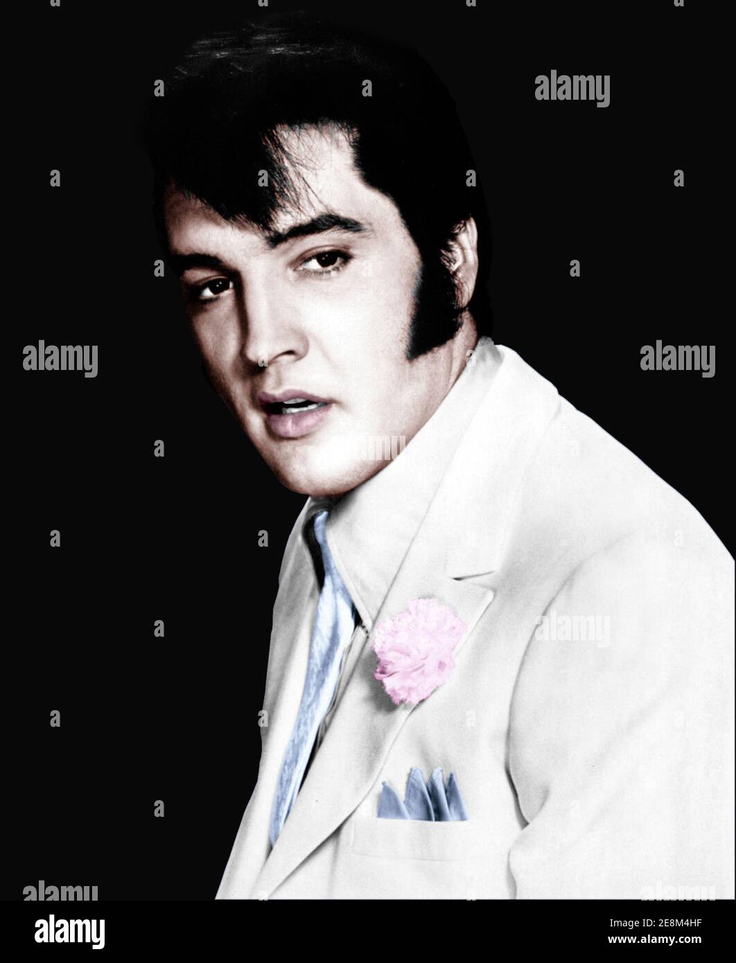 Portrait d'Elvis Presley 1968 Banque D'Images