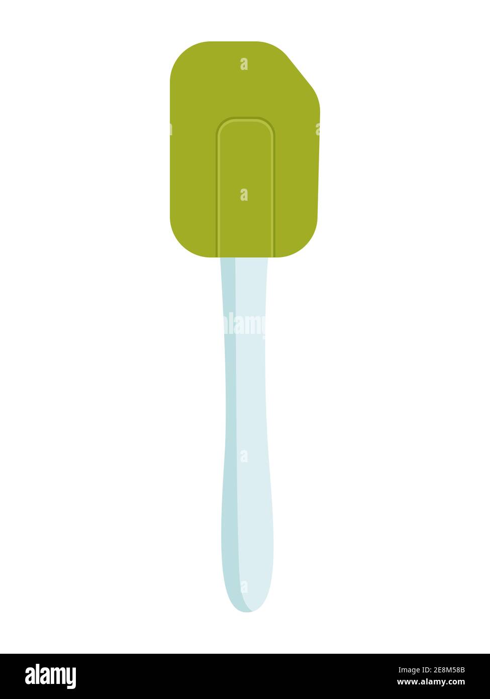 Spatule en silicone vert outil de cuisine. Illustration vectorielle. Illustration de Vecteur