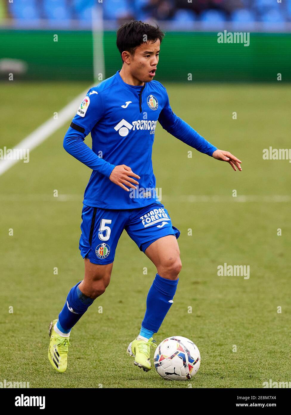 Takefusa Kubo (Getafe CF) vu en action pendant le match de la Liga 21 entre Getafe CF et Deportivo Alaves au stade Alfonso Perez.(score final; Getafe CF 0:0 Deportivo Alaves) (photo de Manu Reino / SOPA Images/Sipa USA) Banque D'Images