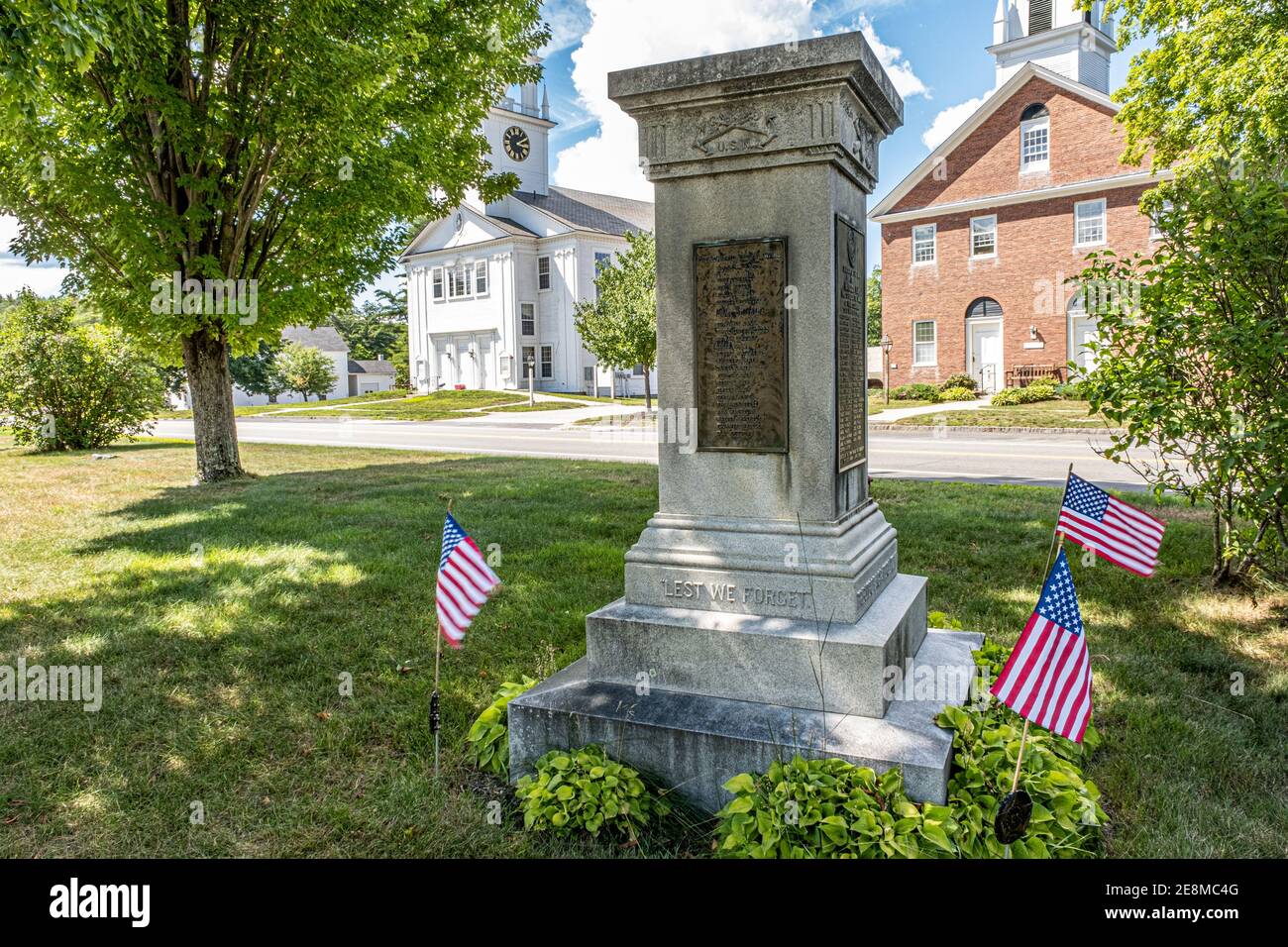 La première église congrégationale et la maison de réunion Hancock à Hancock, New Hampshire Banque D'Images