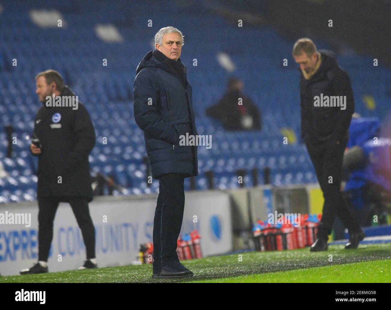 American Express Stadium, Brighton, 31 janvier 2021 Jose Mourinho, responsable de Tottenham, lors de leur match de Premier League contre Brighton & Hove Albion crédit photo : © Mark pain / Alay Live News Banque D'Images