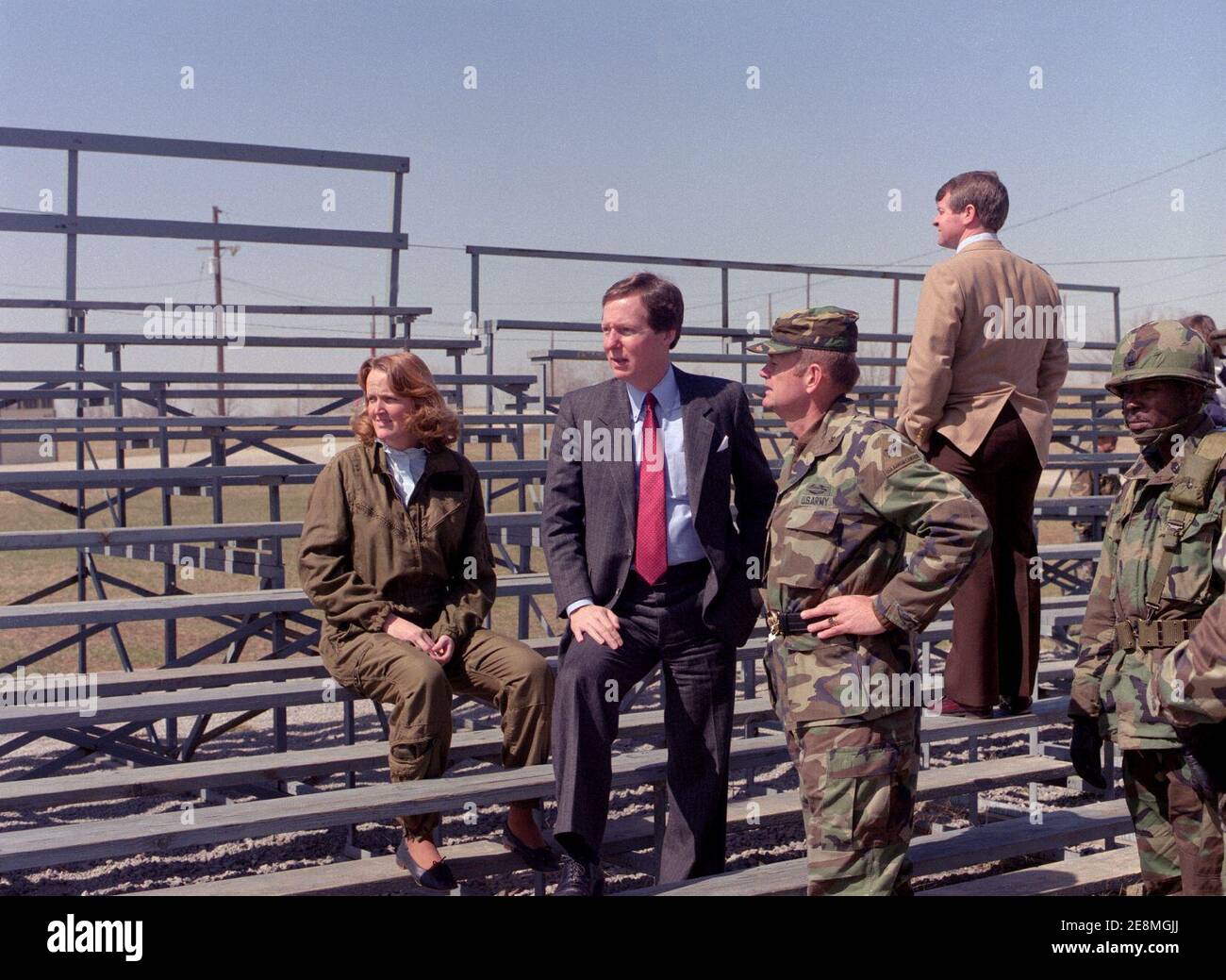 Mitch McConnell visite le U.S. Army Armor Center. Banque D'Images