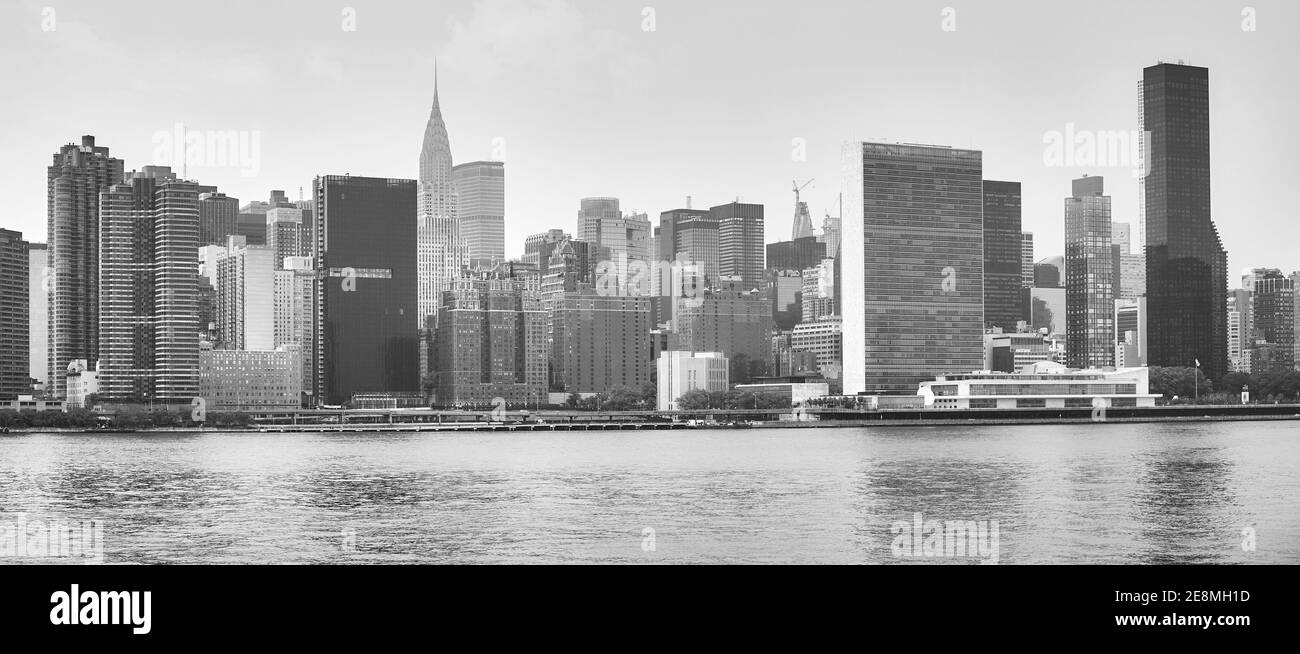 Photo noir et blanc de New York, USA. Banque D'Images
