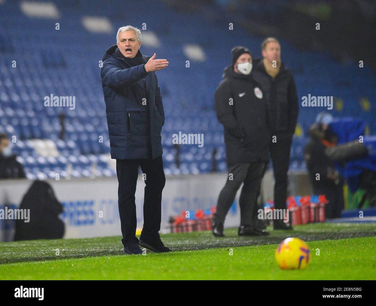 American Express Stadium, Brighton, 31 janvier 2021 Jose Mourinho, responsable de Tottenham, lors de leur match de Premier League contre Brighton & Hove Albion crédit photo : © Mark pain / Alay Live News Banque D'Images