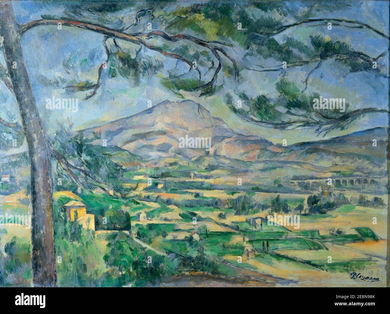Mont Sainte-victoire avec grand pin, par Paul Cézanne. Banque D'Images