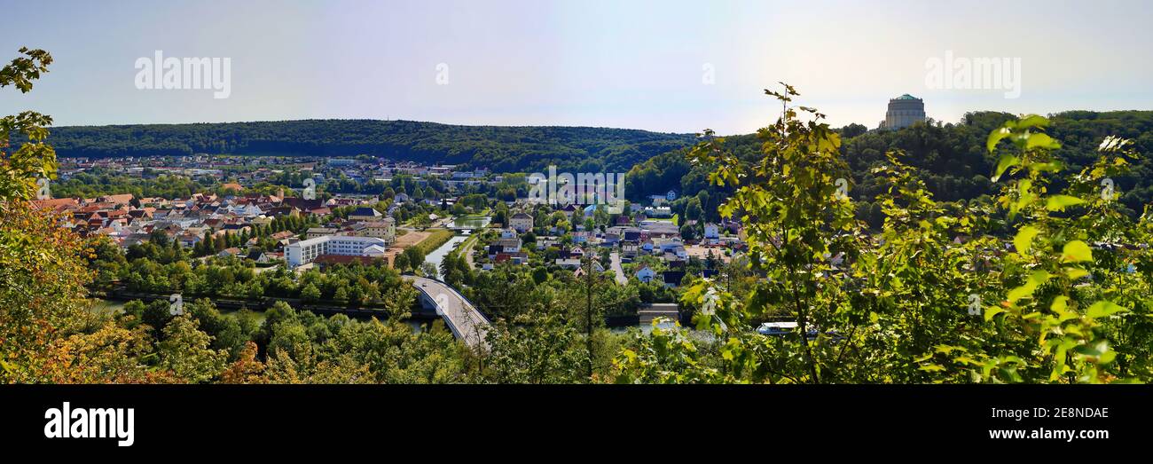 Panorama de Kelheim avec vues de la ville Banque D'Images