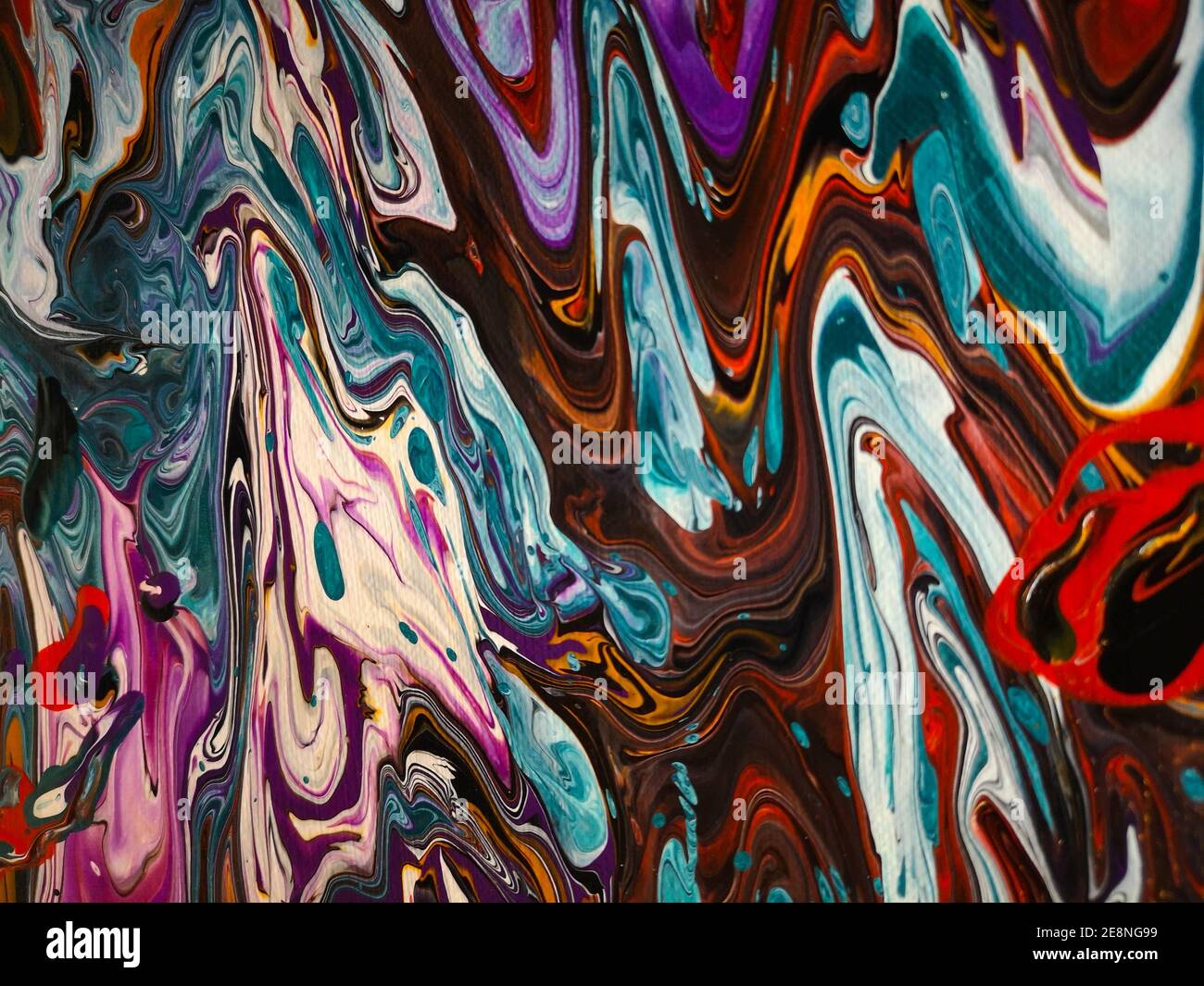 Fliud Art abstrait tendance fond coloré, papier peint mode. Encre à base d'alcool. Résine époxy.effet marbleisé.peinture acrylique liquide. Banque D'Images