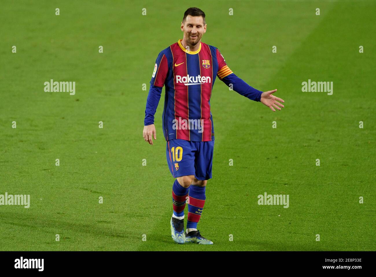 Camp Nou, Barcelone, Catalogne, Espagne. 31 janvier 2021. La Liga football, Barcelone versus Athletic Bilbao ; Leo Messi voit le côté drôle de son équipe ne pas marquer Credit: Action plus Sports/Alay Live News Banque D'Images