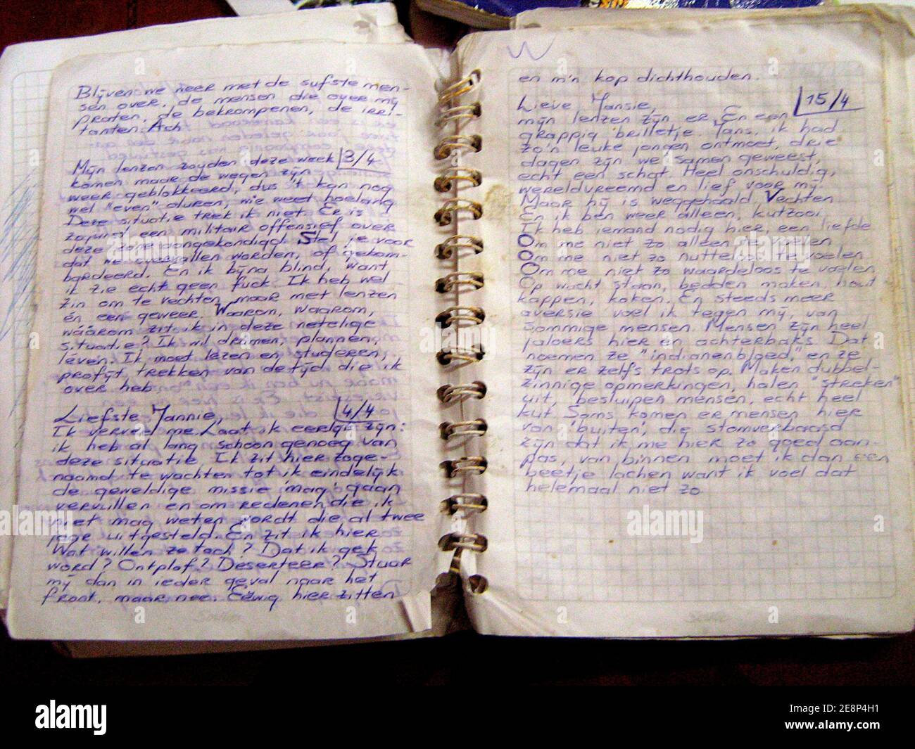 Journal Intime Manuscrit Banque D Image Et Photos Alamy