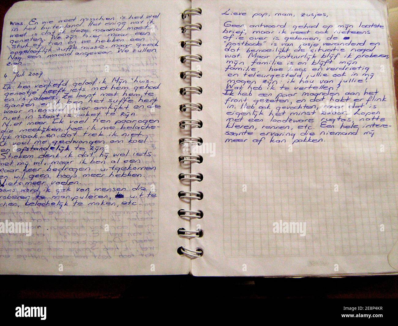 Journal Intime Manuscrit Banque D Image Et Photos Alamy