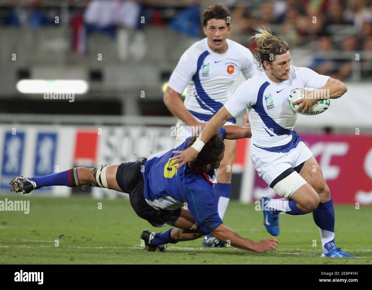 Cedric Heymans de rance lors de la coupe du monde de rugby 2007 de l'IRB, Pool D, Pool D, France contre Namibie au stade municipal de Toulouse, France, le 16 septembre 2007. Photo de Gouhier-Taamallah/Cameleon/ABACAPRESS.COM Banque D'Images