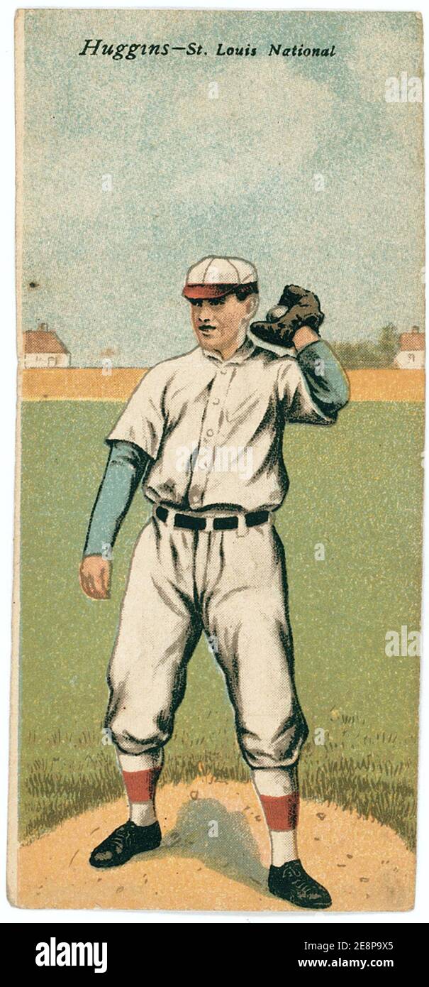 Miller Huggins-Roger Bresnahan, Cardinals de Saint-Louis, portrait de carte de baseball Banque D'Images