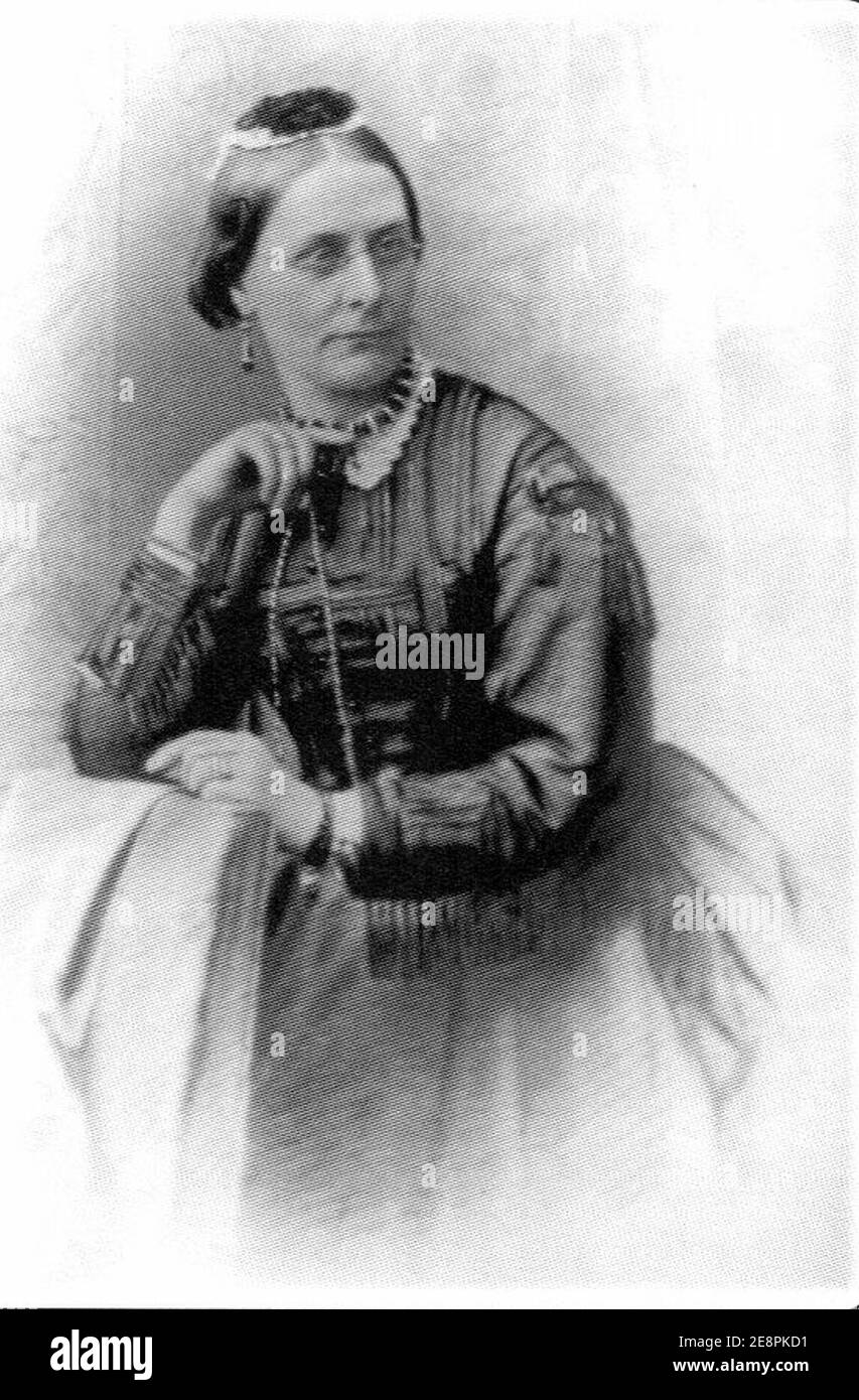 Mme F M Hext 1819-1896. Banque D'Images