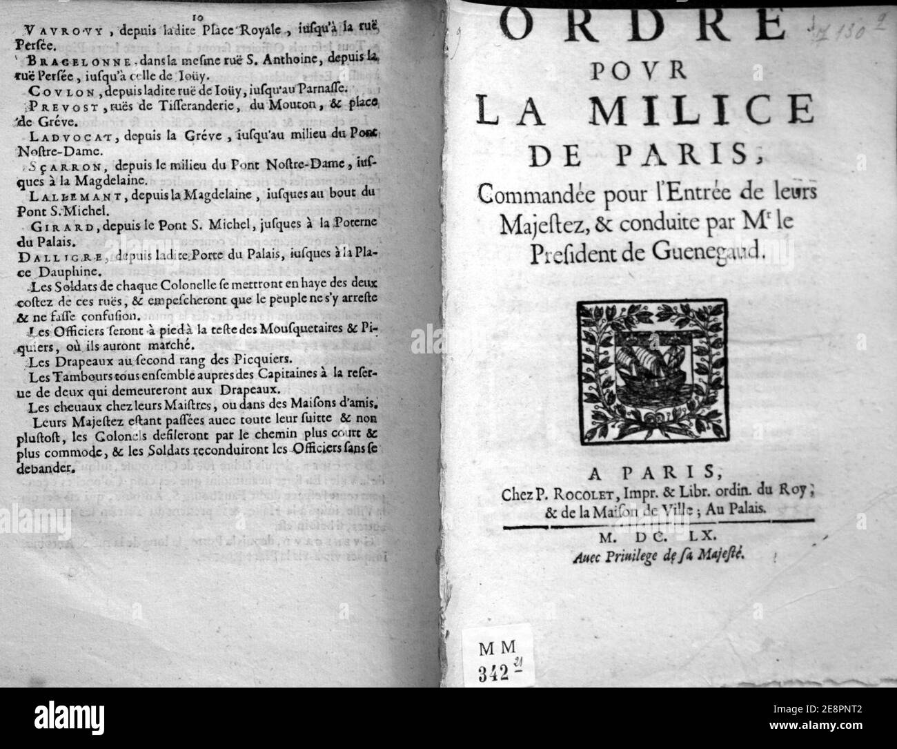 Milice de paris 82670. Banque D'Images