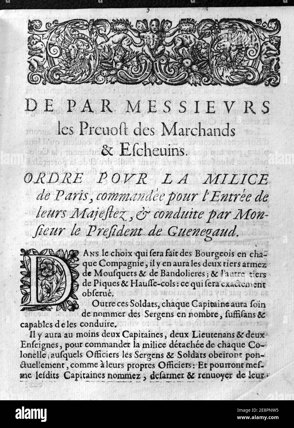 Milice de paris 82671. Banque D'Images